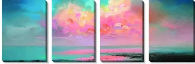 Модульная картина Облака над морем