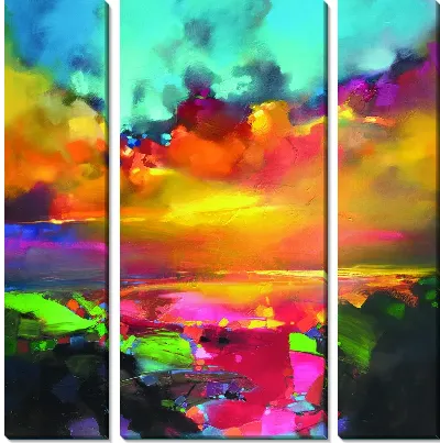 Модульная картина Цветное небо №2