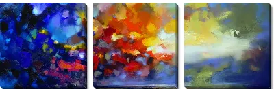 Модульная картина Абстрактные облака №2