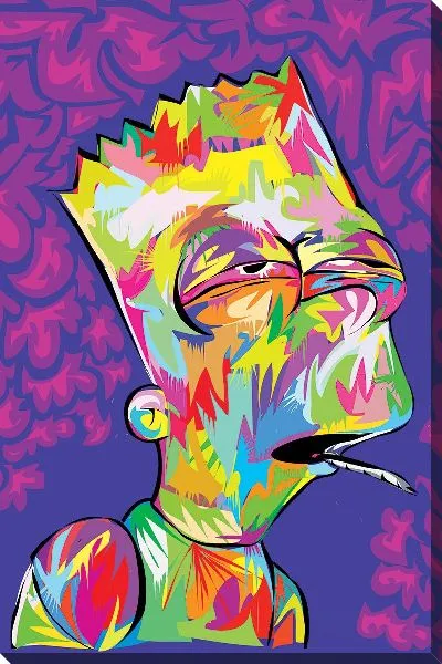 Картина маслом Барт Симпсон