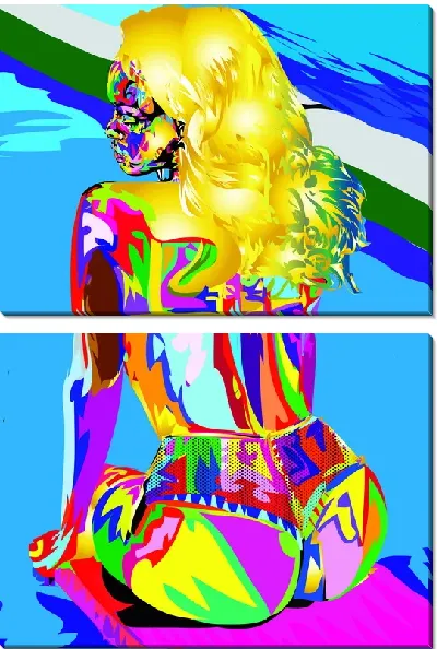 Модульная картина Рианна