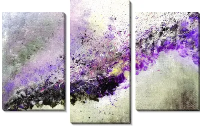 Модульная картина Сиреневые брызги