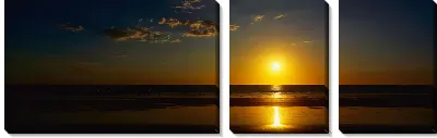 Модульная картина Закат на море №3