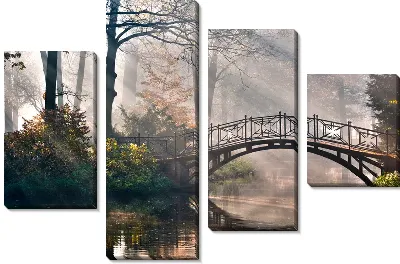 Модульная картина Мост через реку №2