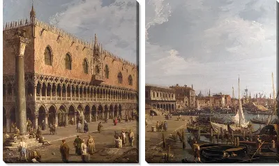 Модульная картина Дворец Дожей (The Doge's Palace and the Riva degli Schiavoni)