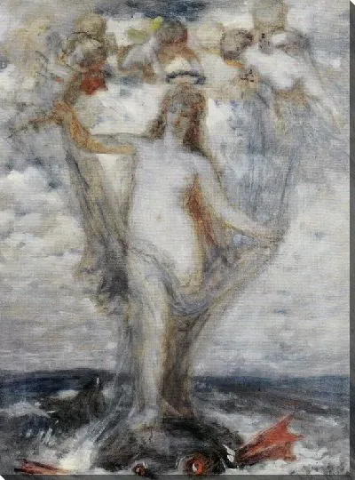 Картина Венера поднимающаяся из моря (Venus Rising From the Sea)