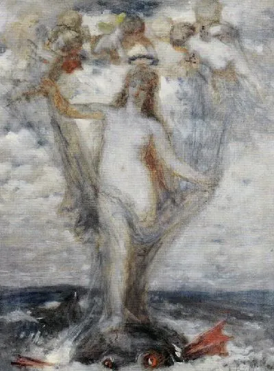 Картина Венера поднимающаяся из моря (Venus Rising From the Sea)