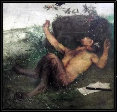Фавн (Faun a blackbird zupfeifend)