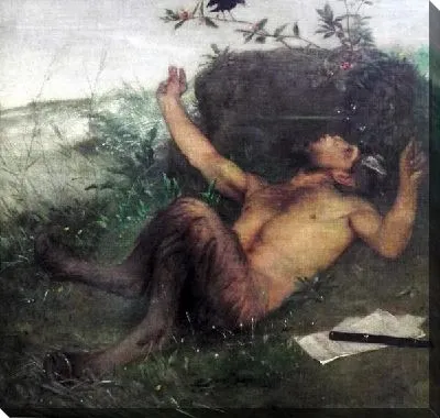 Фавн (Faun a blackbird zupfeifend)