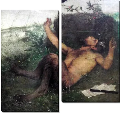 Фавн (Faun a blackbird zupfeifend)