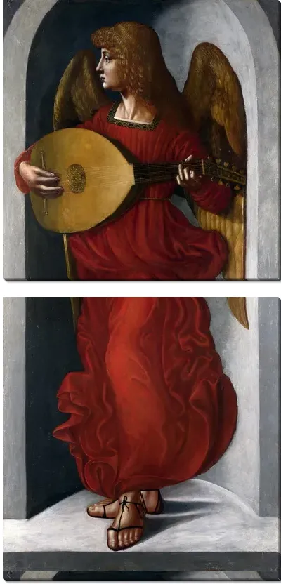 Картина Ангел в красном с лютней ( An Angel in Red with a Lute)