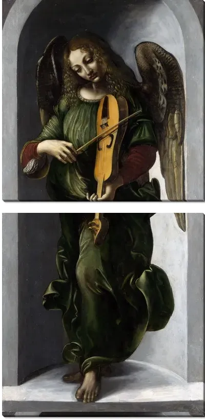 Картина Ангел в зеленом (An Angel in Green with a Vielle)