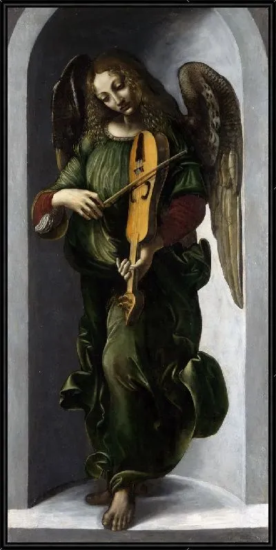 Картина Ангел в зеленом (An Angel in Green with a Vielle)
