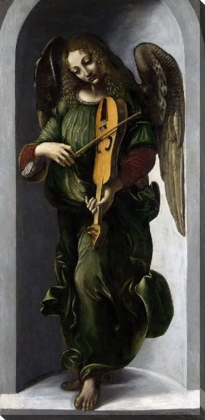 Картина Ангел в зеленом (An Angel in Green with a Vielle)