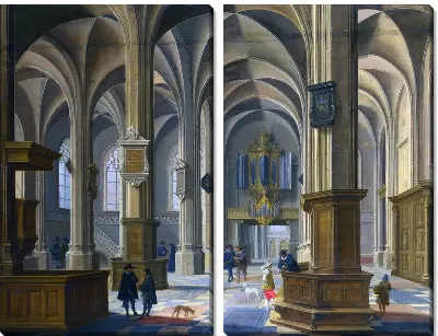 Картина Интерьер (Interior of St Cunerakerk, Rhenen)