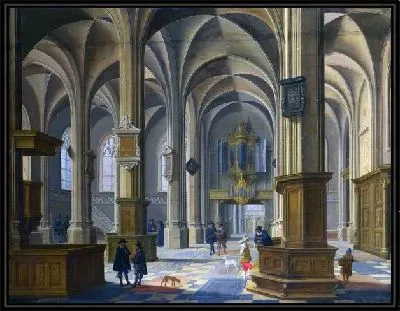 Картина Интерьер (Interior of St Cunerakerk, Rhenen)