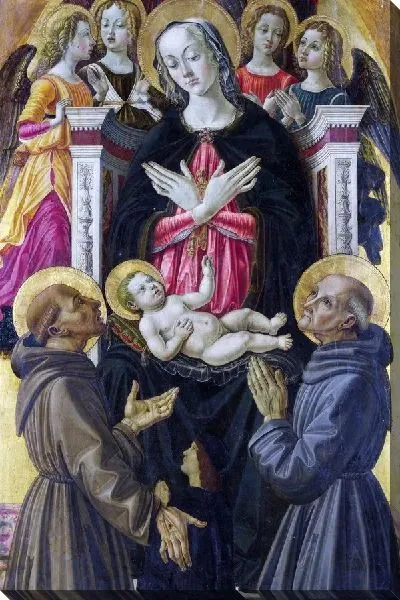 Картина Мадонна с младенцем и ангелами ( The Virgin and Child with Saints, Angels and a Donor)