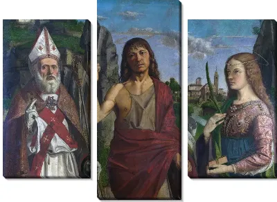 Картина Святой Зенон, Святой Иоанн Крестителя и женщины-мученицы (Святой Зенон, святого Иоанна Крестителя и женщины-мученицы)