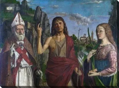 Картина Святой Зенон, Святой Иоанн Крестителя и женщины-мученицы (Святой Зенон, святого Иоанна Крестителя и женщины-мученицы)