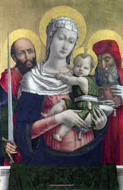 Картина Мадонна с младенцем со святымиПавлом и Иеронимом (The Virgin and Child with Saints Paul and Jerome)