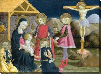 Картина Поклонение волхвов, Христос на кресте
