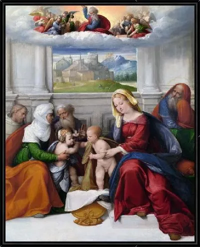 Картина Святое семейство со святыми (The Holy Family with Saints)