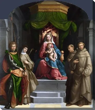 Картина Мадонна с Младенцем на троне со святыми (The Madonna and Child enthroned with Saints)