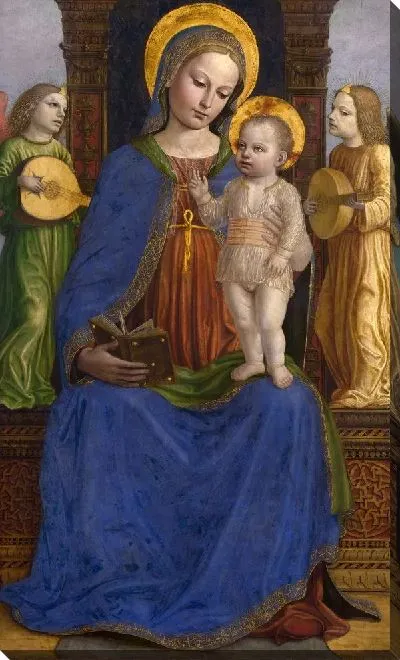 Картина Мадонна с младенцем и двумя ангелами (The Virgin and Child with Two Angels)