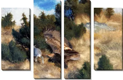 Картина Охота на зайца (Hunting for the hare)