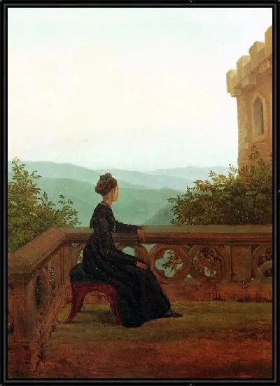 Картина Женщина на балконе (Woman on a Balcony)