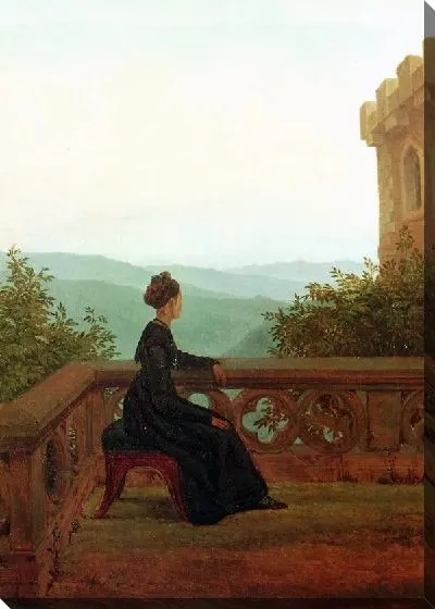 Картина Женщина на балконе (Woman on a Balcony)