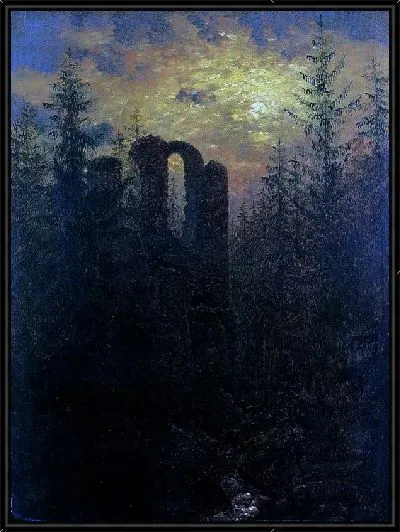 Картина Руины в лунном свете (Ruins in the Moonshine, Cloisterruin Altzella)