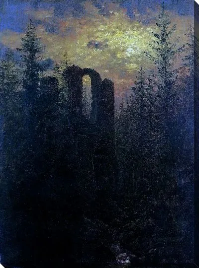 Картина Руины в лунном свете (Ruins in the Moonshine, Cloisterruin Altzella)