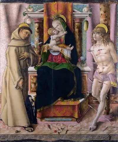 Картина Мадонна с младенцем со святыми Франциском и Себастьяном (The Virgin and Child with Saints Francis and Sebastian0