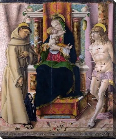 Картина Мадонна с младенцем со святыми Франциском и Себастьяном (The Virgin and Child with Saints Francis and Sebastian0