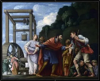Картина Моисей защищает дочерей Джефро (Moses defending the Daughters of Jethro)