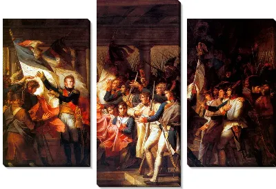 Картина Маршал дает солдатам флаги (Marshall gives the soldiers Flags)