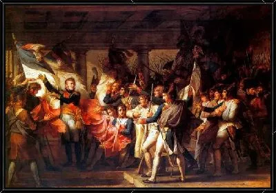 Маршал дает солдатам флаги (Marshall gives the soldiers Flags)