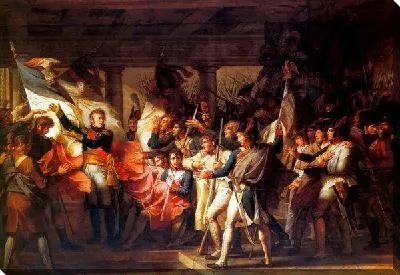 Картина Маршал дает солдатам флаги (Marshall gives the soldiers Flags)