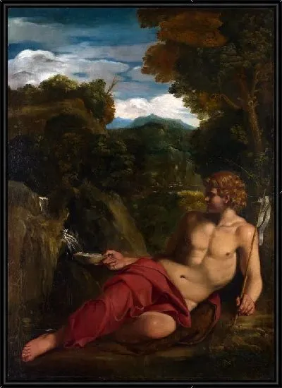 Картина Святой Иоанн Креститель в пустыне (Saint John the Baptist seated in the Wilderness)