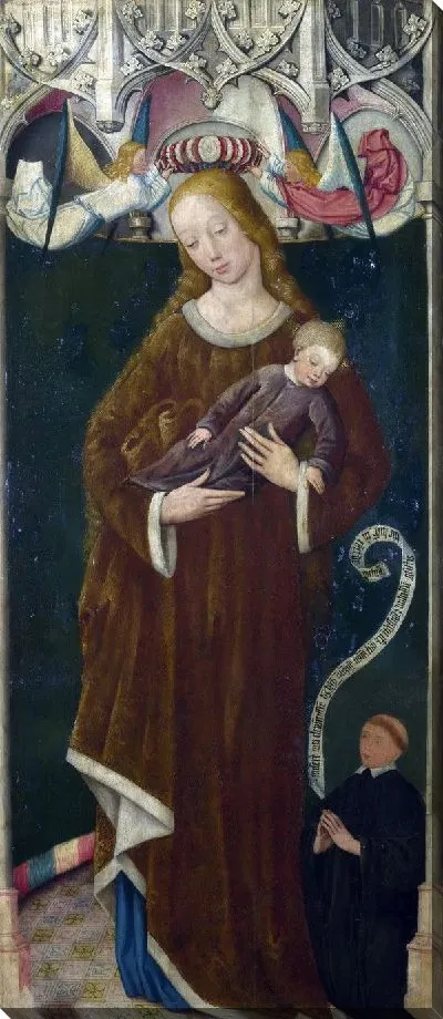 Картина Мадонна с младенцем (The Virgin and Child with a Donor)
