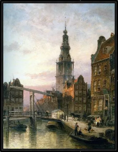 Картина Амстердам в сумерках (Amsterdam in the twilight)
