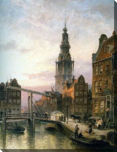 Картина Амстердам в сумерках (Amsterdam in the twilight)