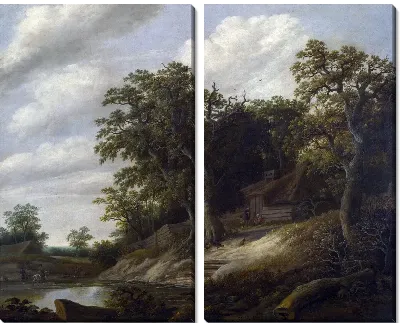 Картина Дом на берегу ручья (The house on the banks of the creek)