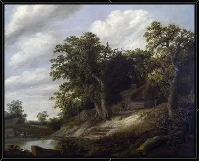 Картина Дом на берегу ручья (The house on the banks of the creek)