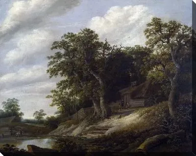 Картина Дом на берегу ручья (The house on the banks of the creek)