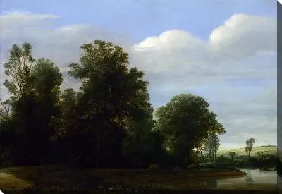 Картина Пейзаж с рекой возле леса (A Landscape with a River by a Wood)