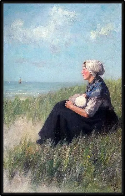 Картина Мать и дитя в дюнах (Mother and Child in the Dunes)