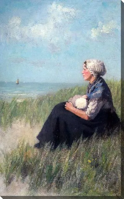 Картина маслом Мать и дитя в дюнах (Mother and Child in the Dunes)