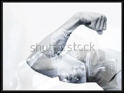 Двойная экспозиция - бицепс и шестеренки